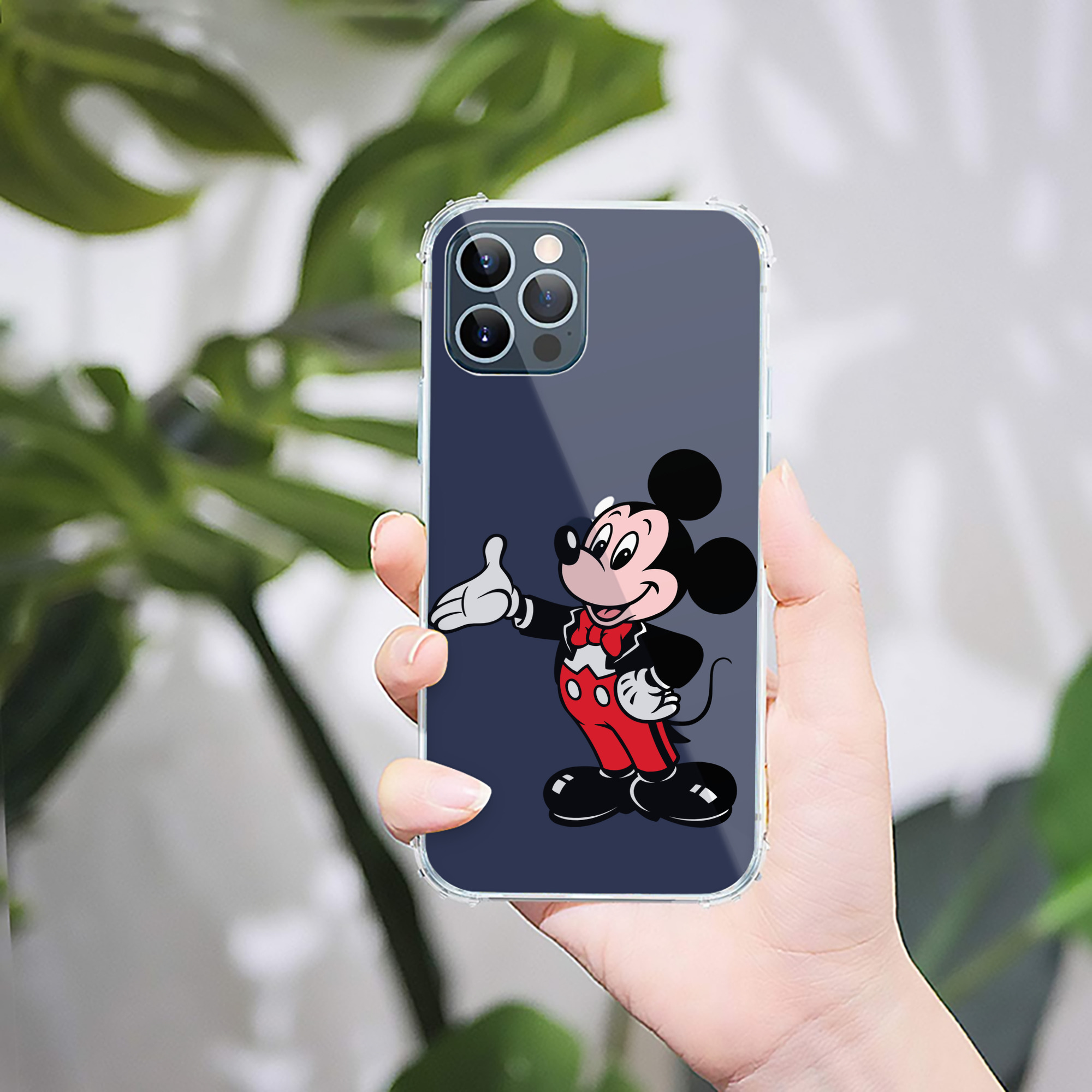 （画像用） ミッキーマウス Mickey Mouse 【iPhone 12シリーズ対応】透明スマホケース（クリアソフトケース）